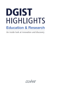 DGIST HIGHLIGHTS education & research